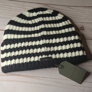 All Saints Striped Fisherman Rib Beanie